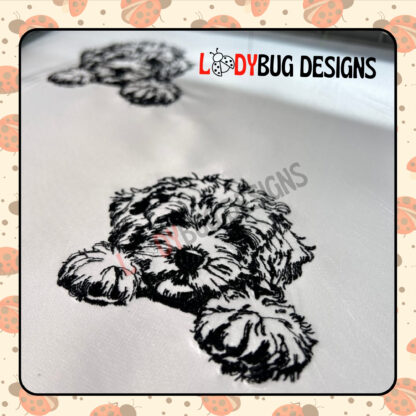 Dog Outline Machine Embroidery Design - Image 2