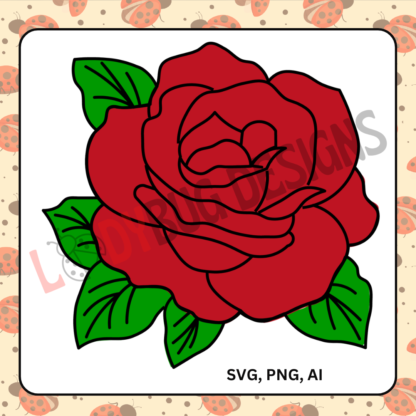 Rose Bundle available in SVG, PNG, and AI formats, perfect for t-shirts, printables, and digital art projects