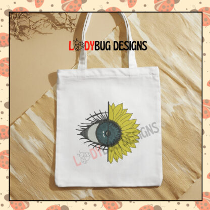 Sunflower Eye Machine Embroidery Design, perfect for t-shirts, bags, and home décor, available for instant download.