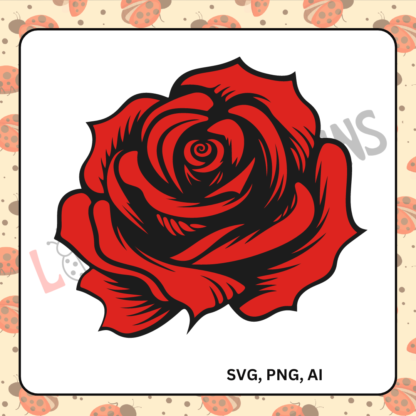 Rose Bundle available in SVG, PNG, and AI formats, perfect for t-shirts, printables, and digital art projects