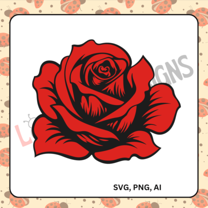 Rose Bundle available in SVG, PNG, and AI formats, perfect for t-shirts, printables, and digital art projects