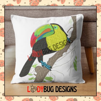 Toucan Bird Machine Embroidery Design, perfect for t-shirts, bags, and home décor, available for instant download