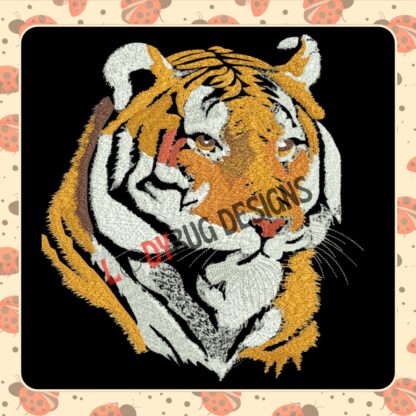 Tiger Face Machine Embroidery Design