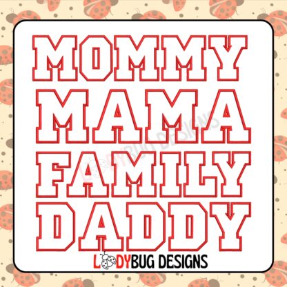 Applique Family Pack Embroidery  Design - Image 2