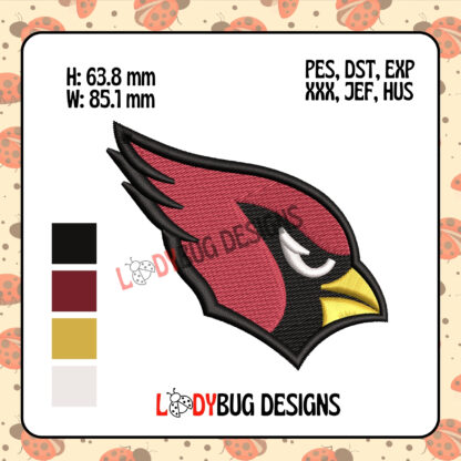 Arizona Cardinals NFL Hat Embroidery Design - Image 2