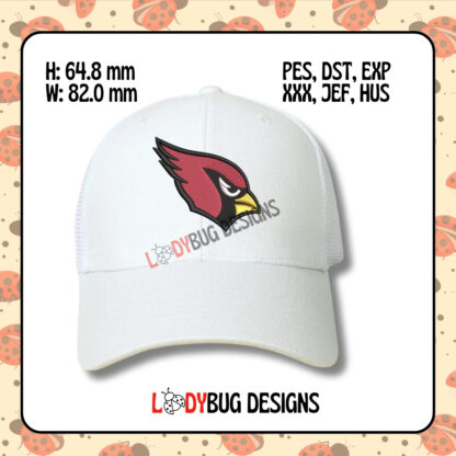 Support your team with the Arizona Cardinals NFL Hat Machine Embroidery Design