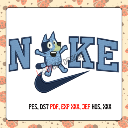 Elevate your custom apparel with our Bluey Nike Machine Embroidery Design! This fun, detailed design is perfect for hats, shirts, and jackets. Fully digitized, it ensures smooth stitching across all major embroidery machines. Available for instant download from The Ladybug Designs.