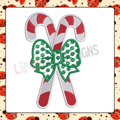 Candy Side Bow Embroidery Design