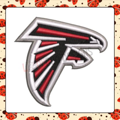 Celebrate your Atlanta Falcons pride with The Ladybug Designs' Embroidery Design. Perfect for hats, beanies, and apparel, this bold and detailed design adds team spirit to your projects.