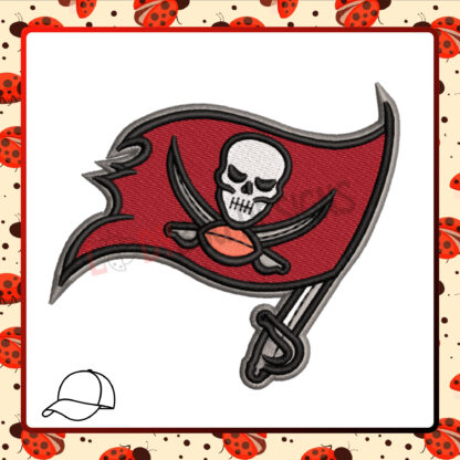 Tampa Bay Buccaneers Hat Embroidery Design