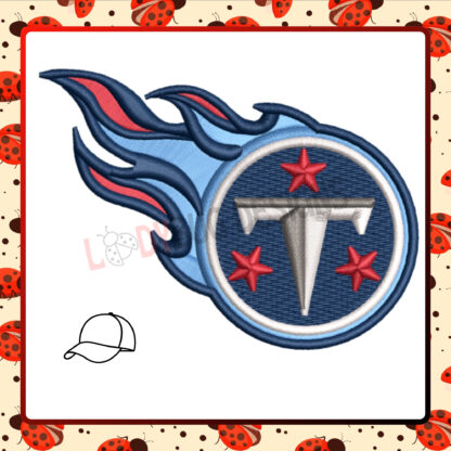 Show your Tennessee Titans pride with The Ladybug Designs' Hat Embroidery Design. Perfect for hats, beanies, and fan gear, this bold and precise pattern features the Titans' iconic branding with vibrant details. Whether you're personalizing game-day apparel or creating unique gifts for Titans fans, this embroidery design ensures a professional-quality finish. Celebrate your team spirit with The Ladybug Designs' high-quality embroidery pattern that stands out. For custom embroidery designs, visit The Ladybug Designs.