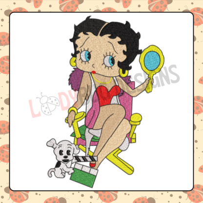 Betty Boop Machine Embroidery Design