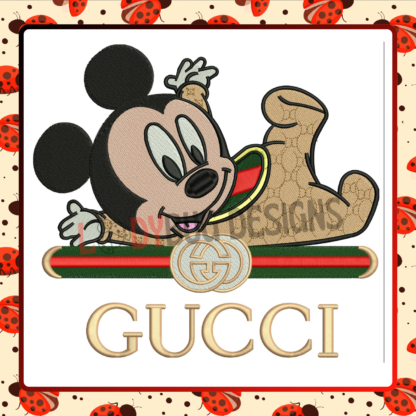 Gucci Baby Mickey Mouse Embroidery Design