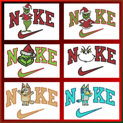 Grinch Nike Bundle Embroidery Design