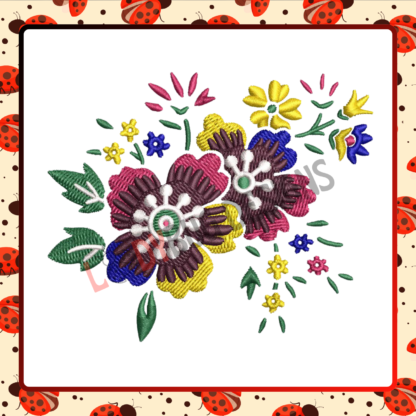 Flower Machine Embroidery Design