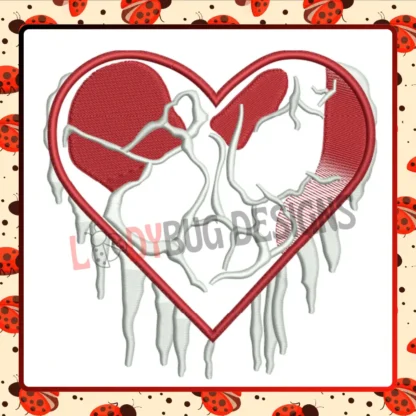 Heart Valentine Embroidery Design