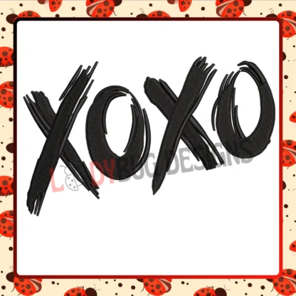 XOXO Valentine Embroidery Design