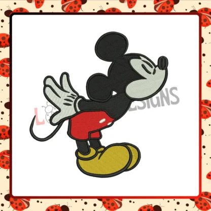 Mickey & Minnie Kiss Embroidery Design - Image 2